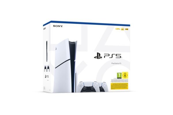 Playstation 5 (modèle Slim) + 2 manette Dualsense Blanc – Image 3