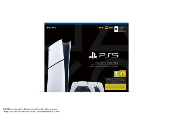 Playstation 5 (Modèle Slim) – Édition Numérique + 2ème Manette Dualsense Blanche - Image 3